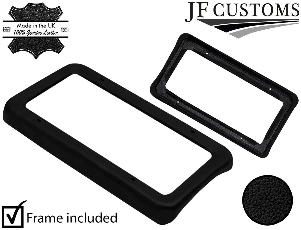 BLACK LEATHER HANDBRAKE SURROUND COVER+PLASTIC FRAME FITS FORD CAPRI MK3 78-87