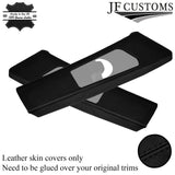 BLACK STITCH ITALIAN LEATHER PILLAR KIT COVERS FOR BMW E46 3 SERIES COUPE 98-04