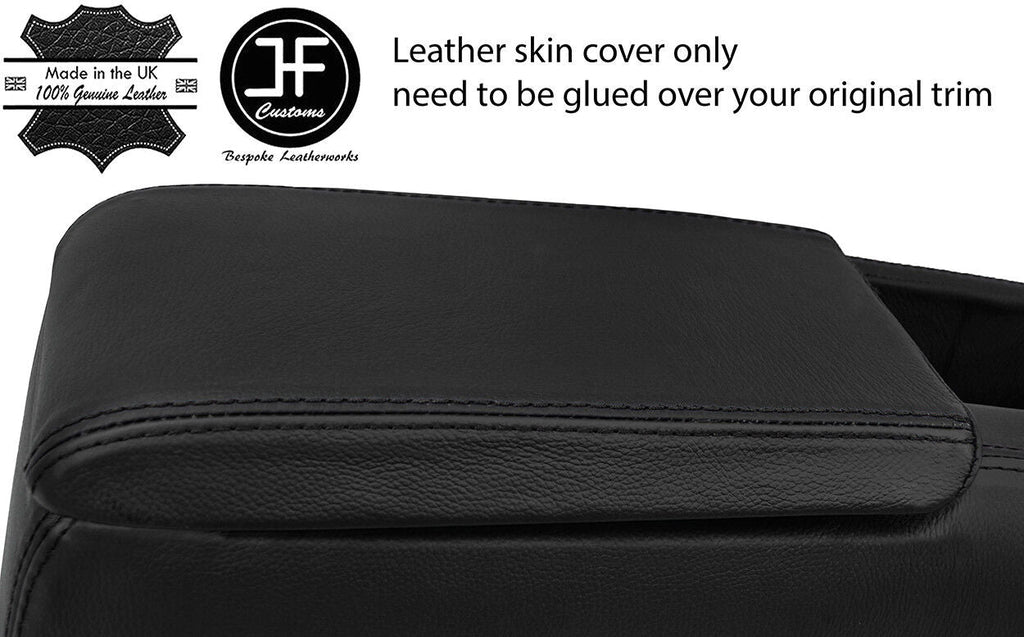 BLACK & BLACK 2 TONE LEATHER ARMREST COVER  FITS NISSAN S14 SILVA 200SX 94-98