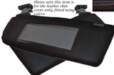 RED STITCHING 2X SUN VISORS LEATHER SKIN COVERS FITS AUDI A4 B5 1995-2000