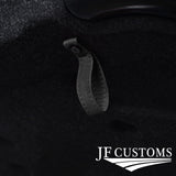 BLACK LEATHER TAILGATE BOOT PULL STRAP HANDLE FITS FIAT 500 ABARTH 07-16