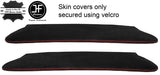 RED  STITCH 2X SUN VISORS REAL SUEDE COVERS FITS DODGE VIPER 03-10 STYLE 2