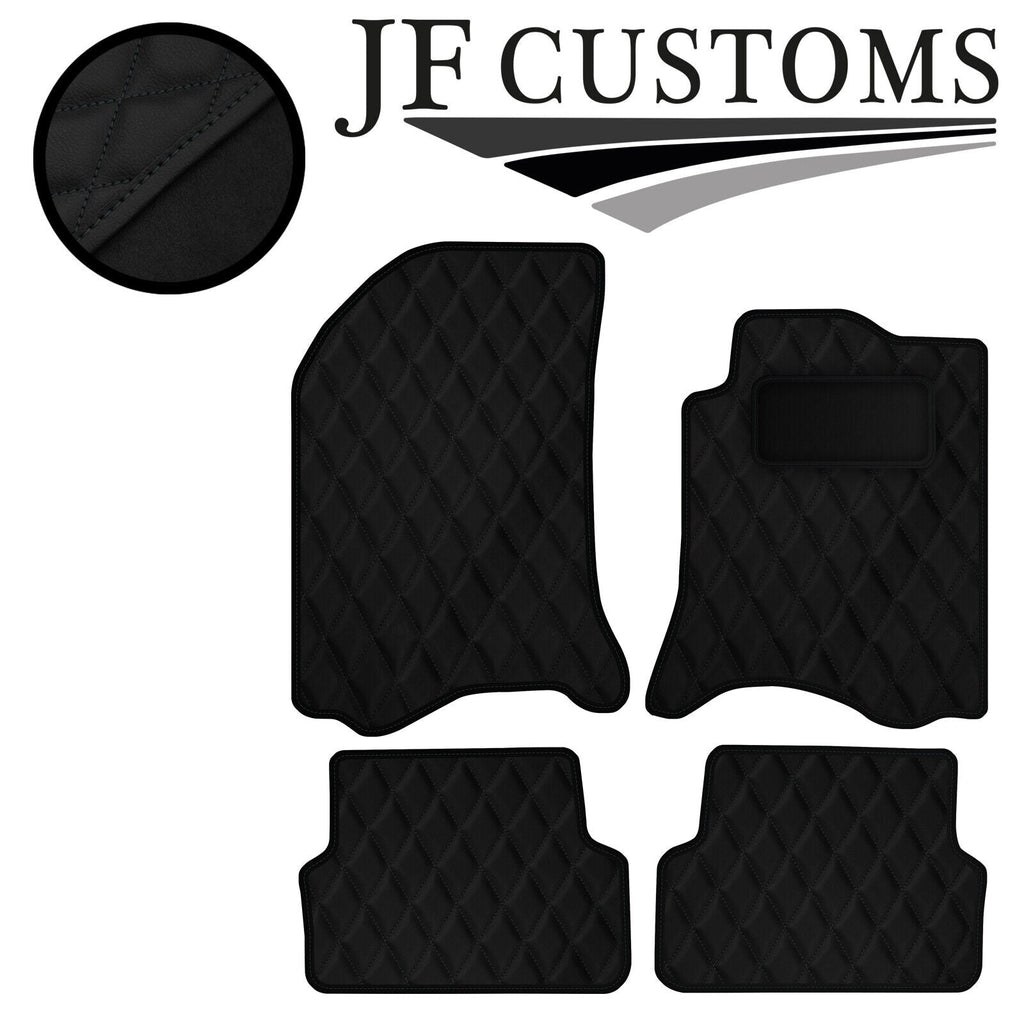 D GREY DIAMOND VINYL 4X TAILORED FLOOR CARPETS FOR RENAULT LAGUNA MK2 01-07 JF1