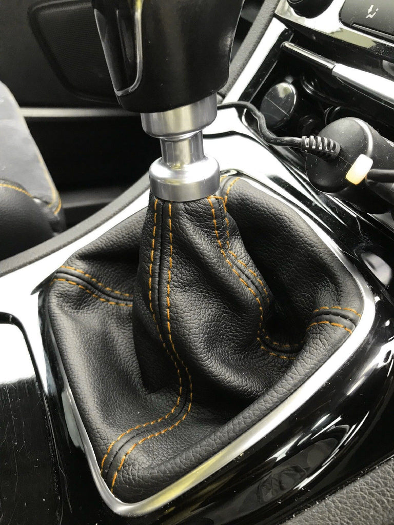 YELLOW STITCH MANUAL REAL LEATHER GEAR STICK GAITER FITS FORD S-MAX 2011-2015