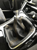 YELLOW STITCH MANUAL REAL LEATHER GEAR STICK GAITER FITS FORD S-MAX 2011-2015