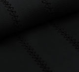BLACK LUX-STITCH LEATHER 2X LONG SEAT BELT COVERS FOR HONDA CIVIC TYPE R S 06-12
