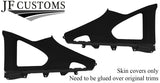 BLACK STITCH 2X REAR WINDOW PANEL LUXE SUEDE COVERS FOR TOYOTA SUPRA MK4 JF1