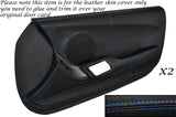 BLUE STITCH 2X FULL DOOR CARD LEATHER SKIN COVER FITS TOYOTA SUPRA MK4 93-02