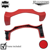 FOR MASERATI LEVANTE RED LEATHER COVERED UPPER STEERING COLUMN TRIM + FRAME