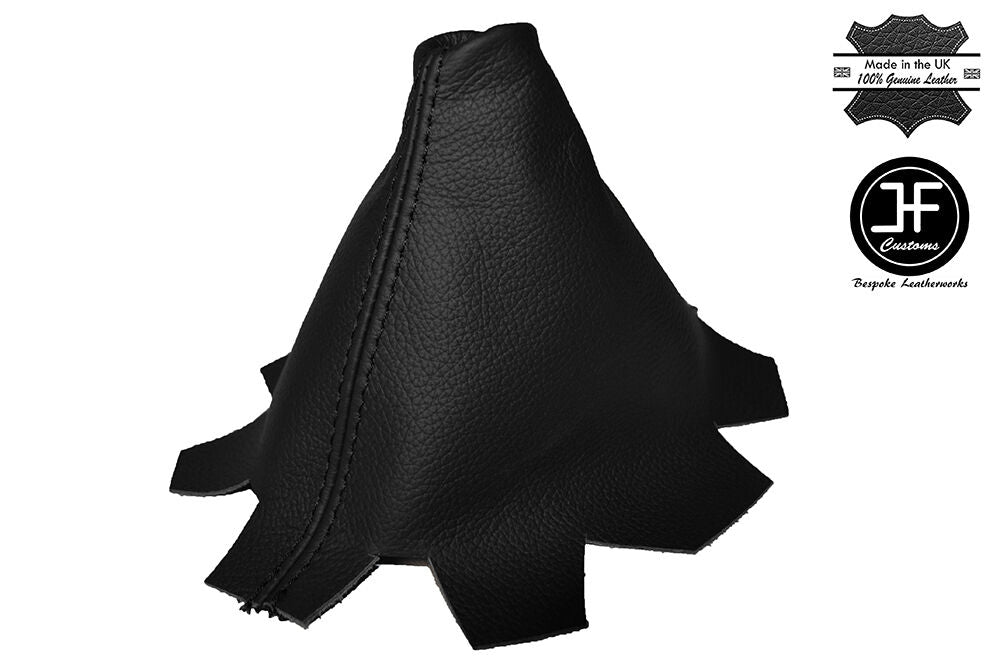BLACK LEATHER SKIN MANUAL GEAR GAITER FITS VW T5 TRANSPORTER MULTIVAN CUSTOM NEW
