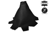 BLACK LEATHER SKIN MANUAL GEAR GAITER FITS VW T5 TRANSPORTER MULTIVAN CUSTOM NEW
