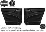 WHITE STITCH 2X FULL DOOR CARD LEATHER COVERS FOR MERCEDES VITO VIANO 639 04-13