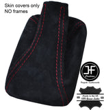 RED STITCHING REAL SUEDE MANUAL GEAR GAITER FITS JEEP WRANGLER 2011-2017