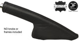 BLACK STITCHING LEATHER HANDBRAKE GAITER FITS SKODA FABIA 2007-2014 CUSTOM NEW