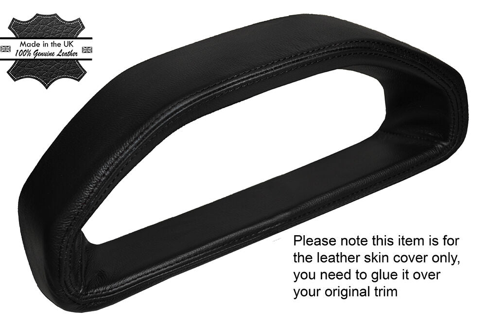 BLACK STITCH INSTRUMENT HOOD TRIM LEATHER SKIN COVER FITS FORD FIESTA MK3 89-96