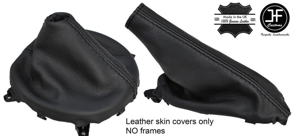 BLACK STITCH LEATHER GEAR+HANDBRAKE GAITER FOR MAZDA MX5 MK4 ND ROADSTER 15-18