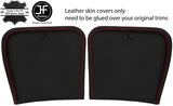 RED STITCH 2X TARGA T BAR SUN SHADES LEATHER COVERS FOR TOYOTA MR2 MK2 89-00