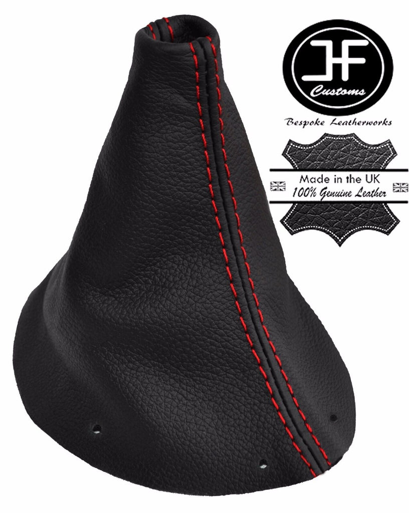 RED  STITCH REAL LEATHER MANUAL 5 SPEED GEAR GAITER FOR PEUGEOT RCZ 2010-2015
