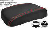 RED STITCHING ARMREST LID REAL LEATHER COVER FITS SSANGYONG KORANDO 2010-2017