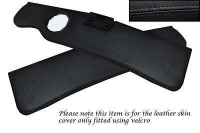 BLACK STITCH FITS ALFA ROMEO GTV SPIDER 916 95-99 2X SUN VISORS LEATHER COVER