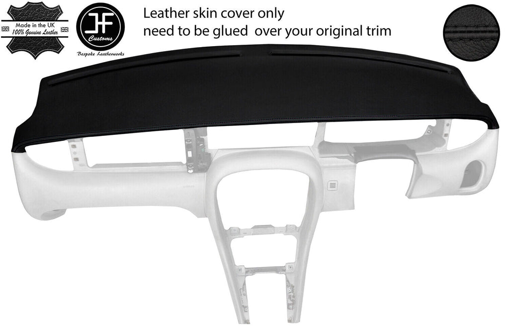 BLACK STITCH TOP DASH DASHBOARD REAL LEATHER COVER FOR JAGUAR X-TYPE 2001-2009