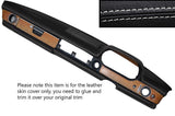 WHITE STITCH DASH DASHBOARD LEATHER SKIN COVER FITS MERCEDES W114 W115