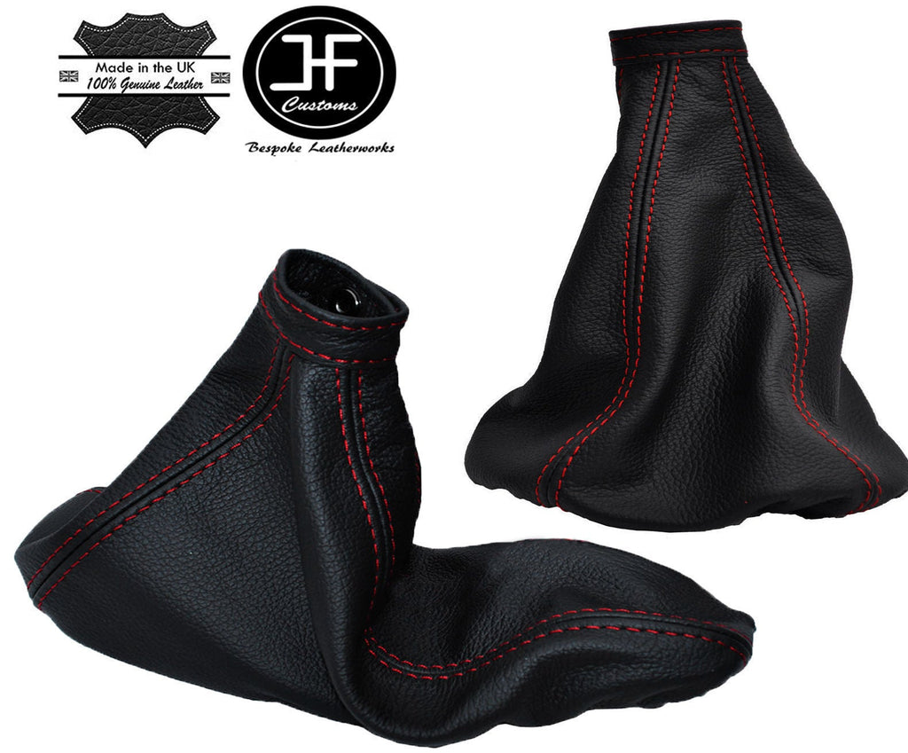 RED STITCH LEATHER GEAR HANDBRAKE GAITER FITS ALFA ROMEO 156 FACELIFT 03-05