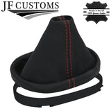 RED STITCH LEATHER GEAR GAITER + PLASTIC FRAME FITS FORD ESCAPE 2005-2007