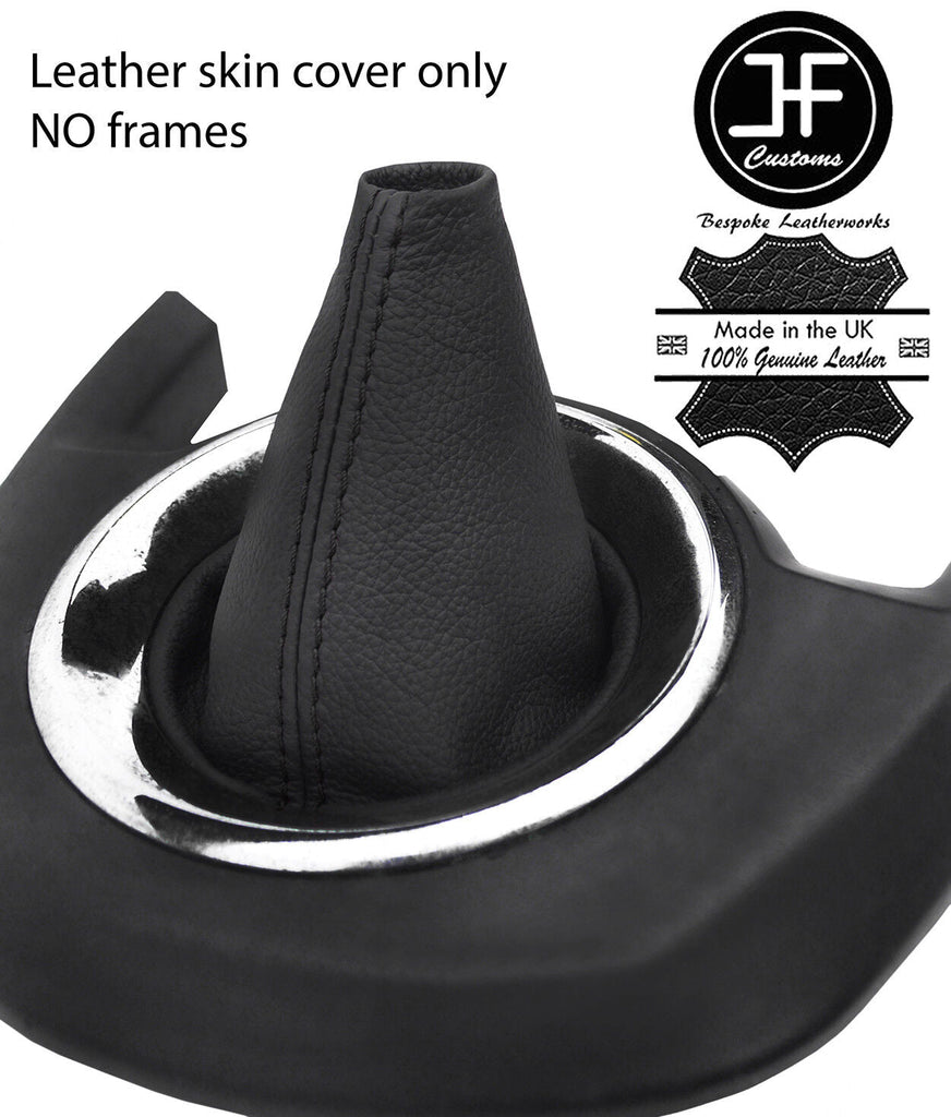 BLACK STITCH TOP GRAIN LEATHER GEAR GAITER FITS CITROEN C4 GRAND PICASSO 06-13
