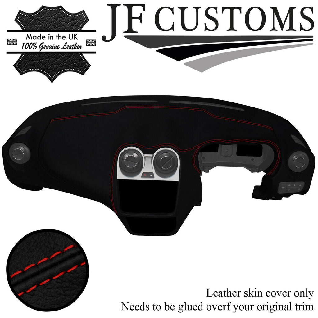 D RED STITCH ITALIAN LEATHER DASH DASHBOARD COVER FITS ALFA ROMEO MITO 08-17