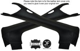 BLACK STITCH 2X A POST PILLAR LEATHER COVERS FITS CORVETTE C7 2014-2017 COUPE