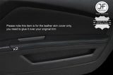 BLACK STITCH 2X FRONT DOOR ARMREST LEATHER COVERS FITS FORD MUSTANG 2010-2014