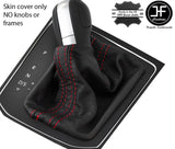 RED STITCH REAL LEATHER DSG AUTO AUTOMATIC GEAR GAITER FITS VW TIGUAN 16-18