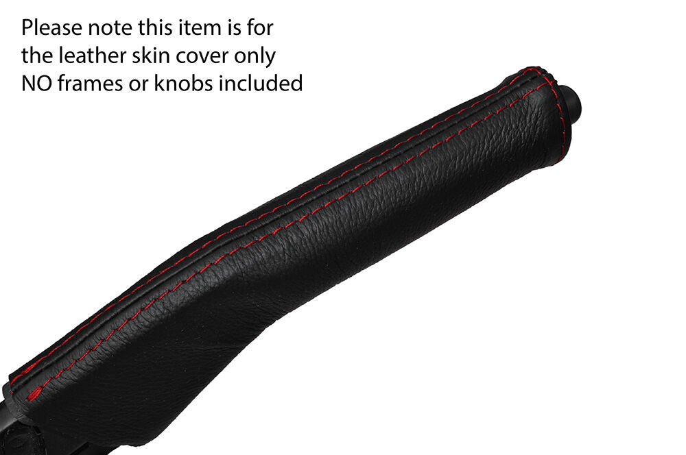 RED STITCH HANDBRAKE HANDLE LEATHER COVER FITS TOYOTA CARINA 2 MK2 1988-1992