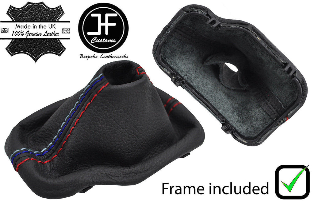 RED & TRI STITCH LEATHER AUTOMATIC GEAR + PLASTIC FRAME FOR BMW Z4 E85 E86