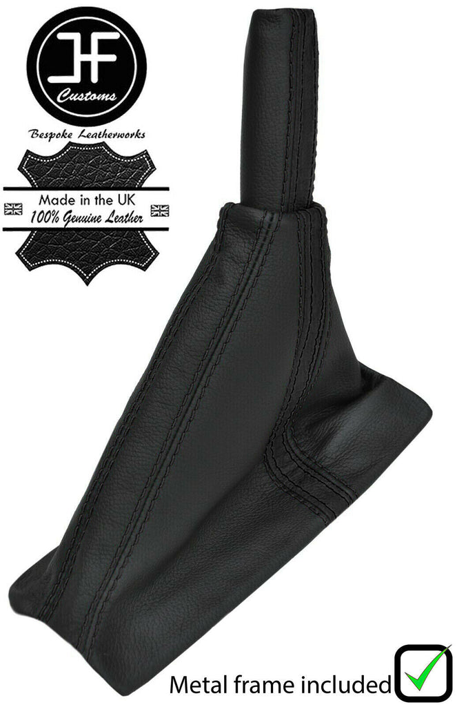 BLACK&BLACK STRIPE LEATHER HANDBRAKE +METAL FRAME +HANDLE FOR CORVETTE C5 97-04