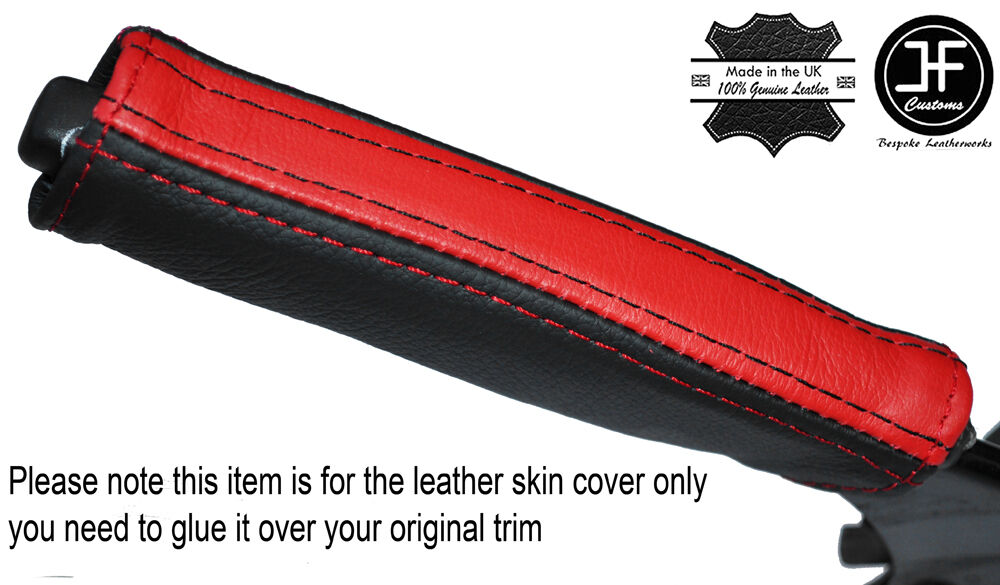 BLACK & RED LEATHER EMERGENCY E BRAKE HANDLE COVER FITS CAMARO FIREBIRD 93-02