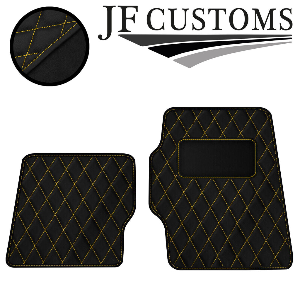YELLOW DIAMOND VINYL 2X TAILORED FLOOR CARPETS FOR LOTUS ELISE S2 01-11 JF1