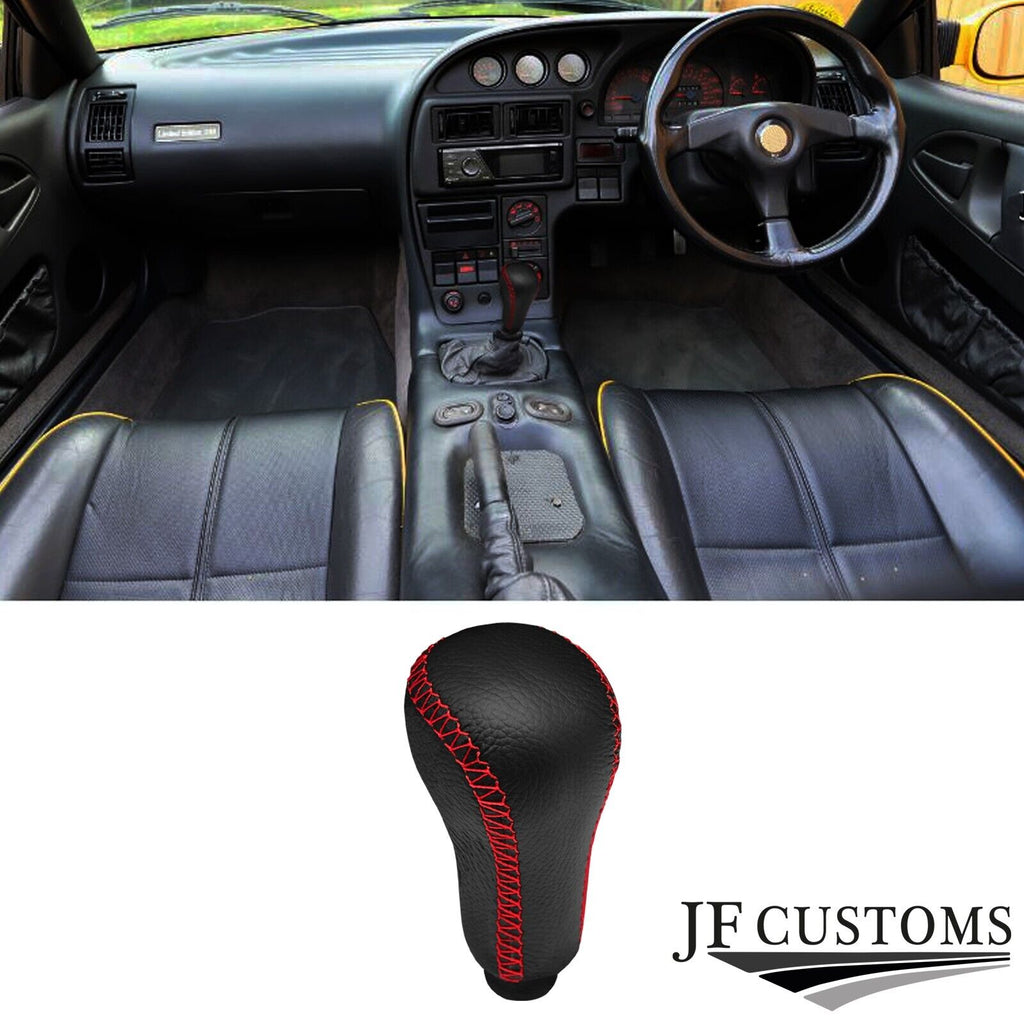 FITS LOTUS ELAN M100 S2 TURBO RED CROSS-STITCH LEATHER GEAR KNOB COVER KIT