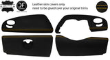 YELLOW STITCH 4 PIECE DASHBOARD TRIM KIT LEATHER COVER FOR SMART ROADSTER 452