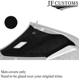 BLACK STITCH CONVERTIBLE HARDTOP 2X REAR C PILLAR PU SUEDE COVERS FITS BMW E36