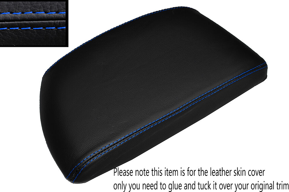 BLUE STITCHING LEATHER ARMREST SKIN COVER FITS BMW 1 SERIES F20 F21 2010-2015