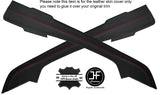 RED STITCH 2X CENTER CONSOLE SIDE TRIM LEATHER COVERS FITS CAMARO 2010-2015