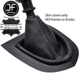 GREY STITCH CARBON FIBER VINYL MANUAL GEAR GAITER FITS PEUGEOT RCZ 2009-2015