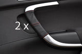 red sttiching FITS VAUXHALL INSIGNIA 08+ 2X REAR DOOR HANDLE LEATHER COVERS