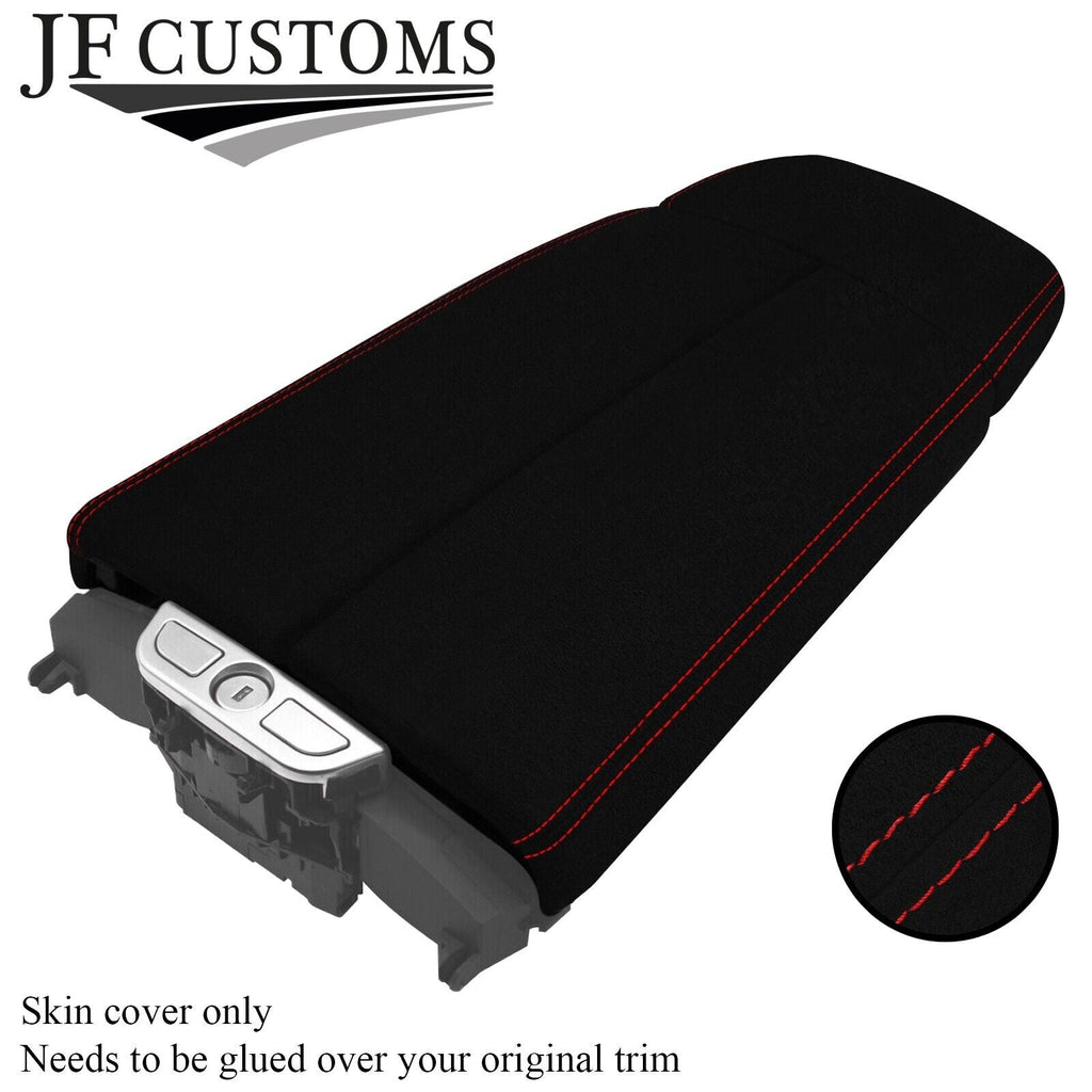 FOR BMW 6 SERIES F12 F13 F06 11-18 RED STITCH SUEDE ARMREST COVERS CUSTOM NEW