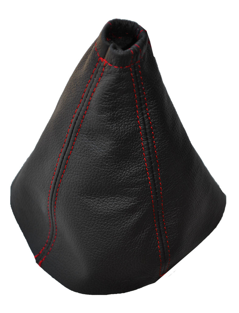 RED  STITCH FITS FORD MONDEO MK3 GEAR GAITER REAL LEATHER 2003-2006 CUSTOM NEW