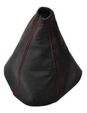 RED  STITCH FITS FORD MONDEO MK3 GEAR GAITER REAL LEATHER 2003-2006 CUSTOM NEW