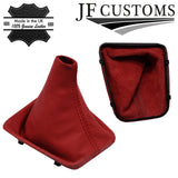 D RED LEATHER GEAR + SURROUND COVER+FRAMES FOR BMW E46 99-05 COUPE JF2