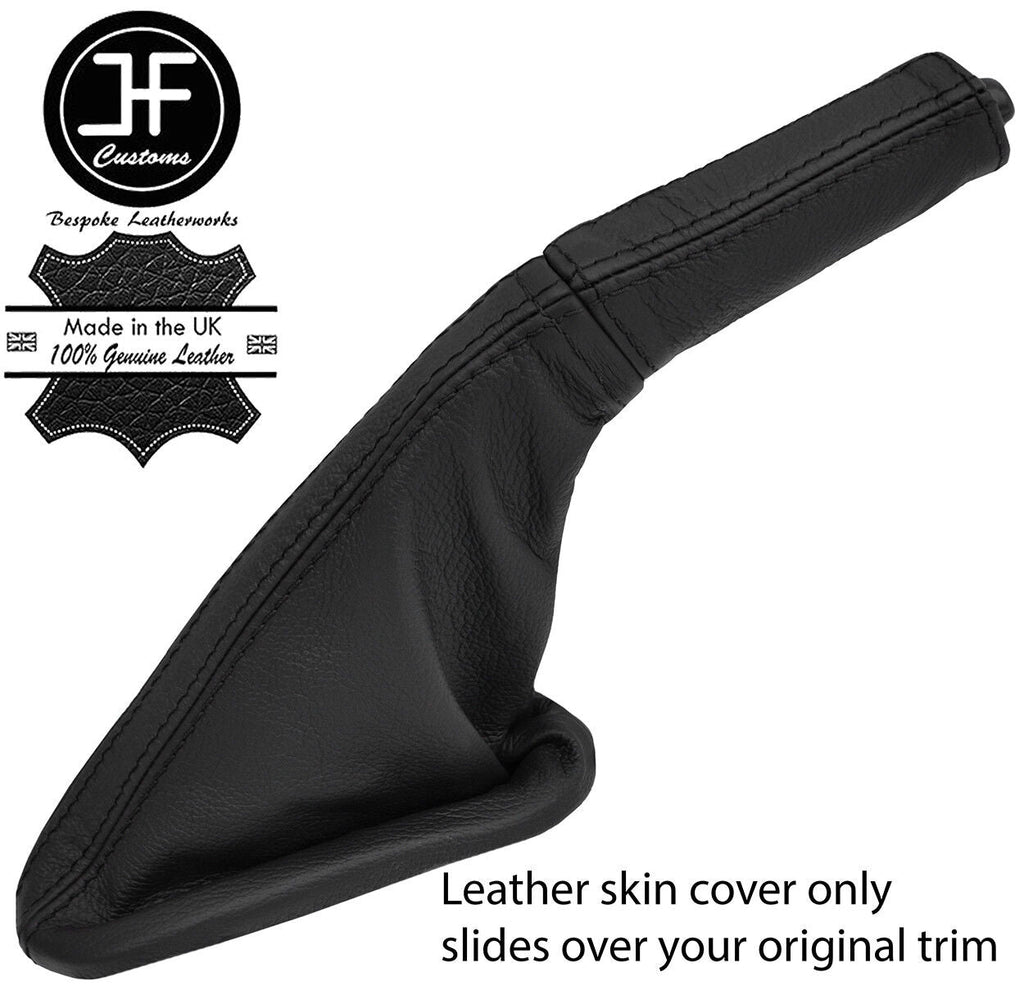 BLACK BLACK LTHR HANDBRAKE GAITER & HANDLE COVER FOR FORD TRANSIT CONNECT 02-09